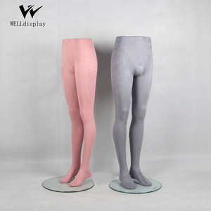 New sexy grey fabric covered male lower body dummy legs for trousers pants display fashion men standing mannequin legs on sale