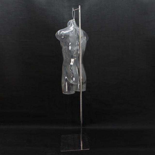 Fashion Dummy Model Plastic Transparent Upper Form Underwear male Body bust Mannequin Torso for Lingerie Clothing