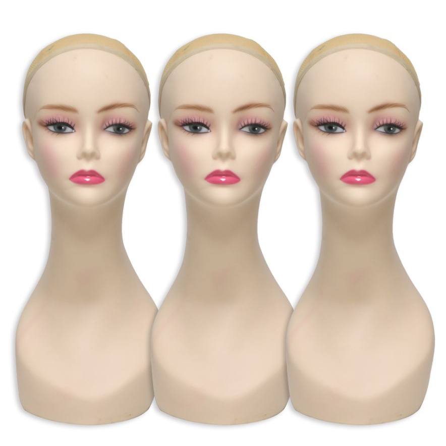 Cheap Plastic Head Female Makeup Jewelry Display Mannequin Heads for wigs