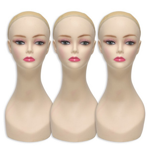 Cheap Plastic Head Female Makeup Jewelry Display Mannequin Heads for wigs