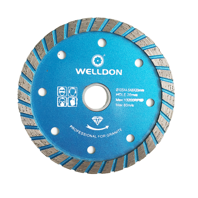 WELLDON 4in turbo + rim double wheel cutting diamond granite cutter blades polish block saw 110mm for hard edge bridge hack