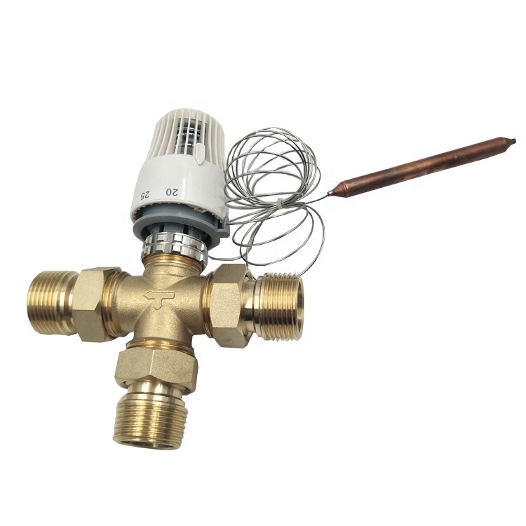 Brass  DN25 Solar  Thermostatic Mixing Valve in China