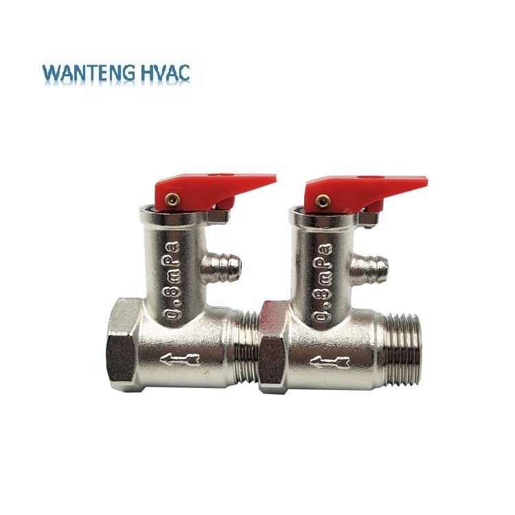 hot selling factory price brass  nickle plated  water heater safety multi-function valve