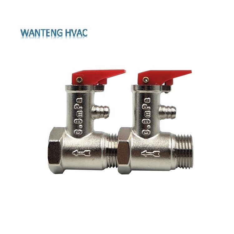 hot selling factory price brass  nickle plated  water heater safety multi-function valve