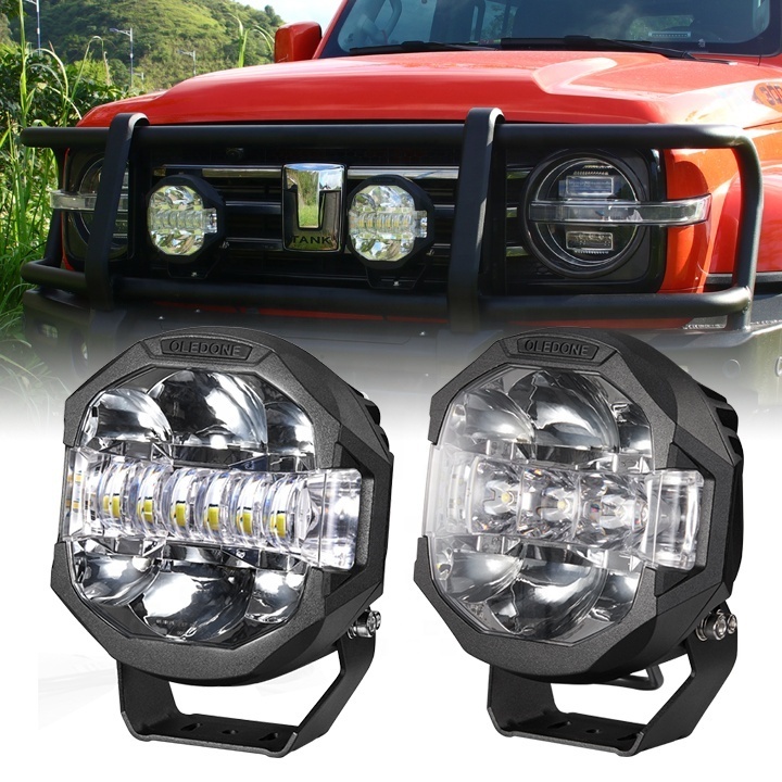 Oledone New 7 inch Round LED Driving Light ECE R112 Approved 100W Off Road LED Driving Light for Car