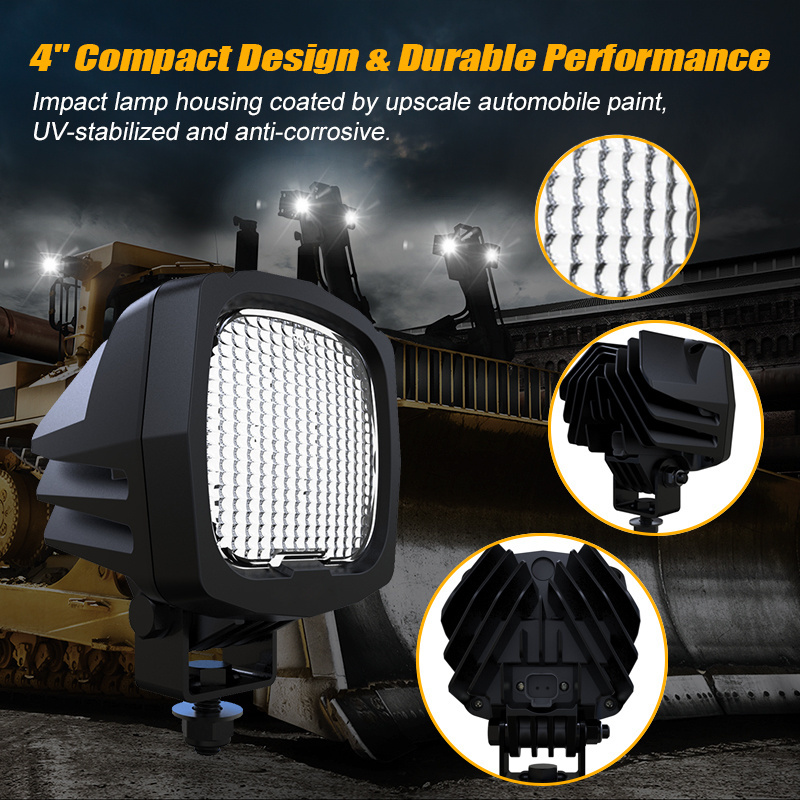 Oledone 4 inch High Performance 30W /42W/60W LED Work Light for Mining/Construction Machinery