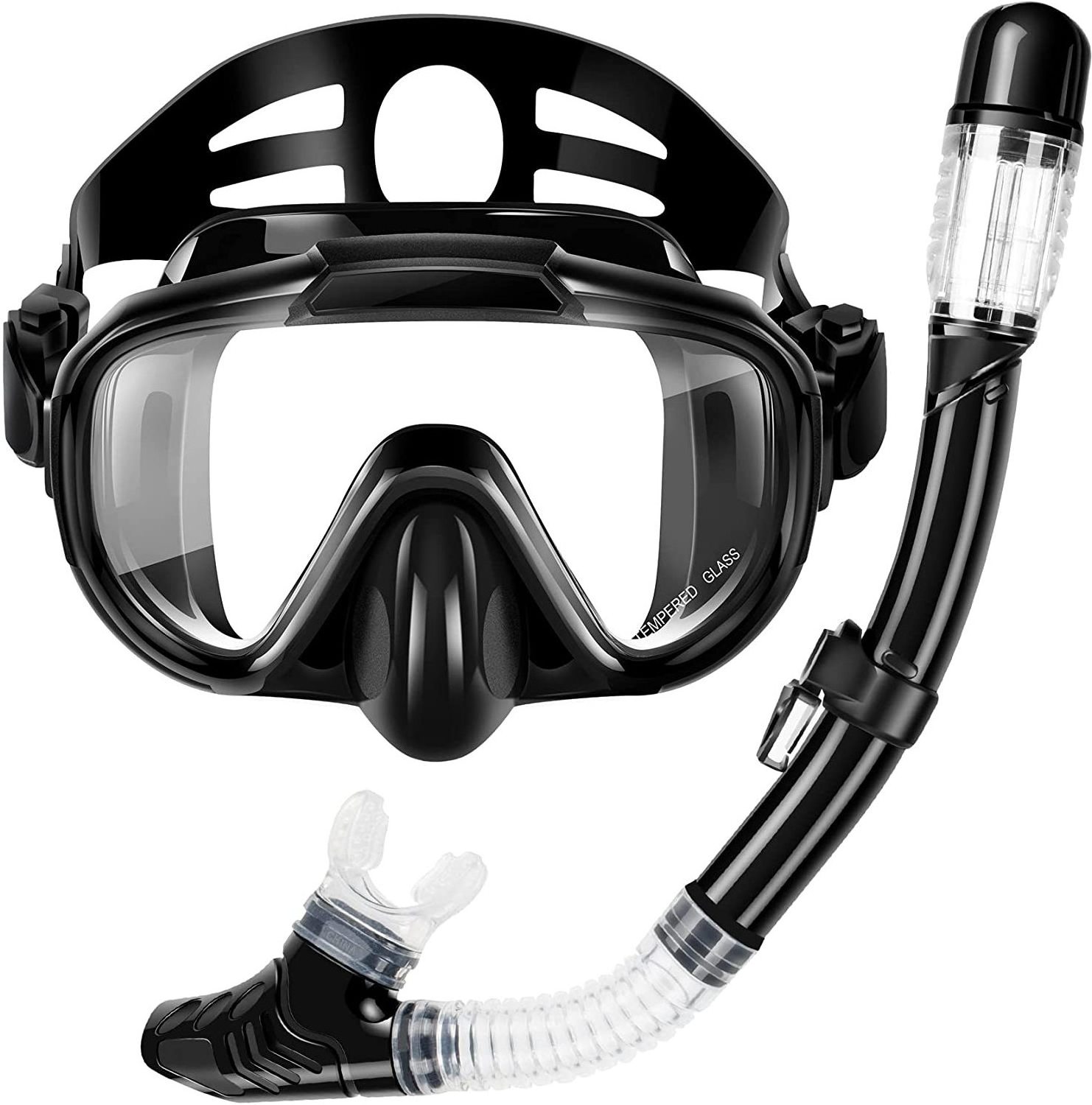 Custom logo liquid silicone half face waterproof underwater snorkel scuba diving mask for adults