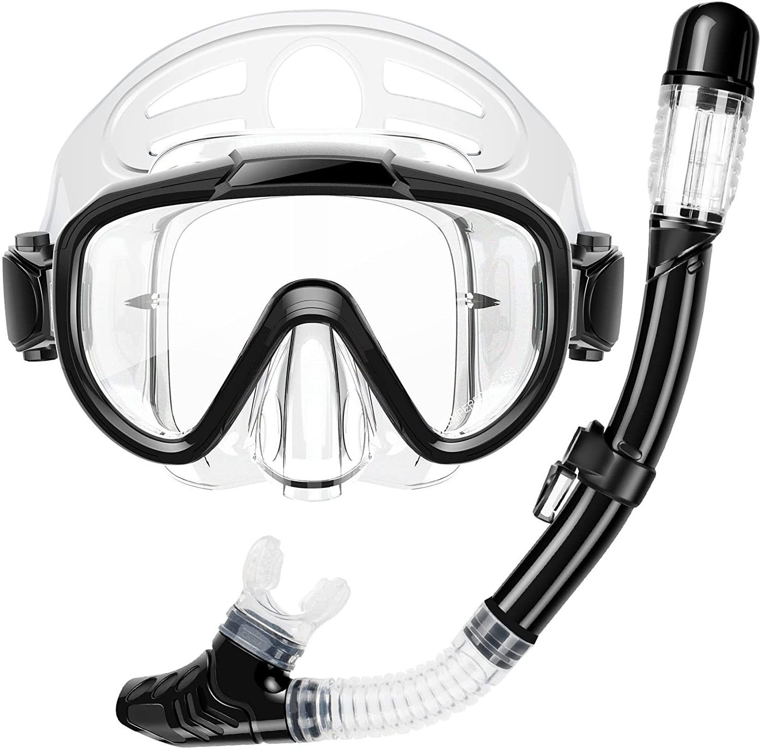 Custom logo liquid silicone half face waterproof underwater snorkel scuba diving mask for adults