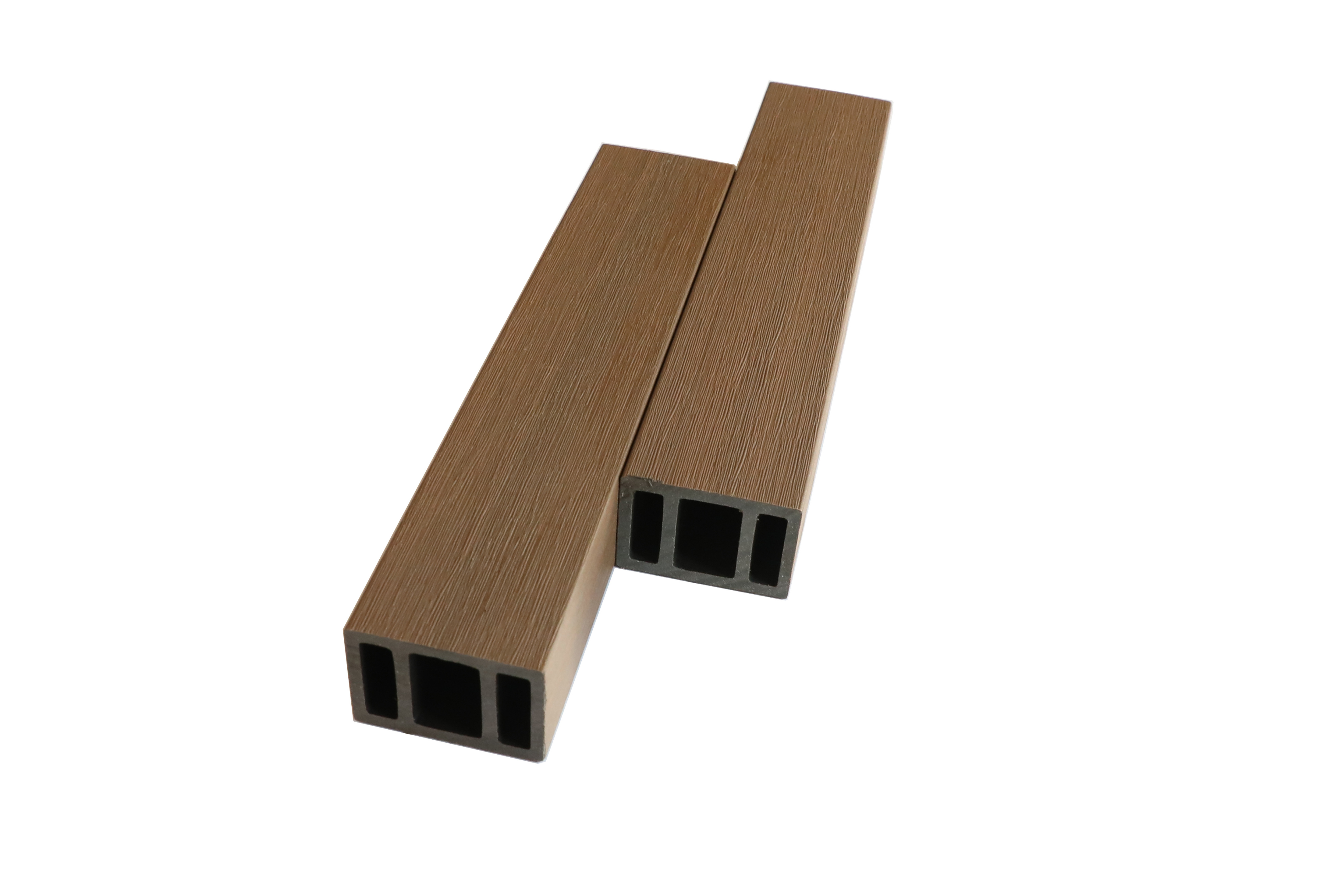 Co-extrusion WPC Wood Plastic Composite Beams Timber Tube for Exterior Wall Panels Decoration