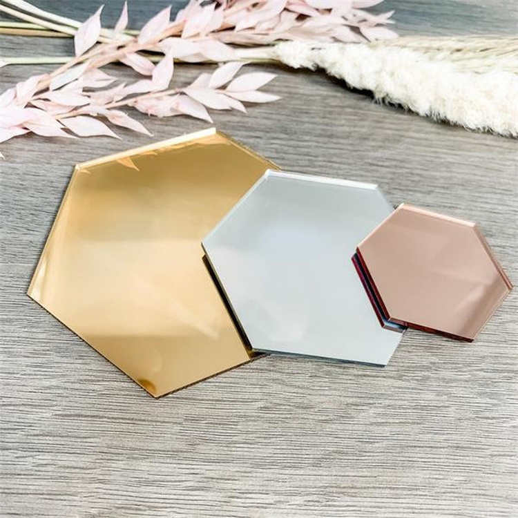 hard surface acrylic gold and silver two way flexible mirror