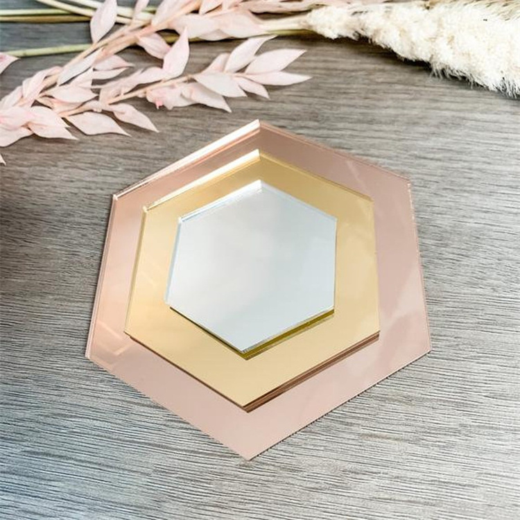 hard surface acrylic gold and silver two way flexible mirror