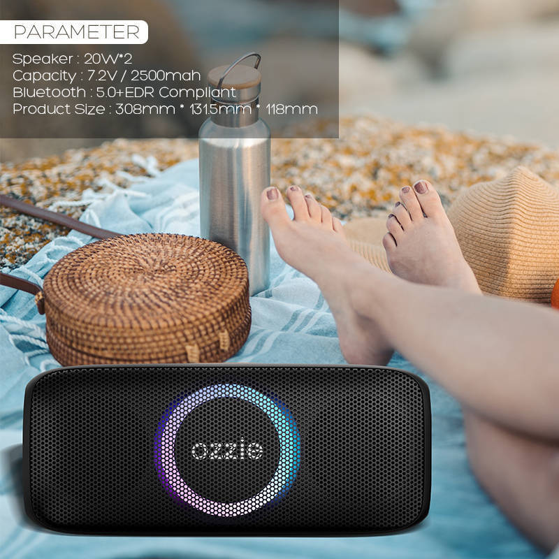 Best Seller OZZIE 40watt karaoke loud bass sound dj wireless boombox stereo party bluetooth speaker party box portable