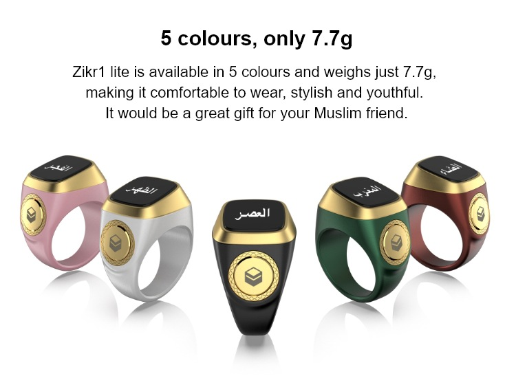 Zikr Ring Plastic Counter Muslim Smart Ring With Online Azan Clock Alarm Clock Function