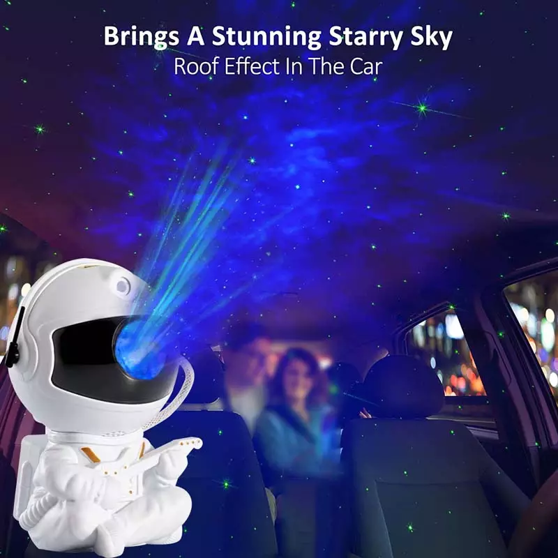 Multi-Color Rotatable Cute Star Night Light Projector Space Astronaut Led Lamp Astronaut Projector for Kids Bedroom