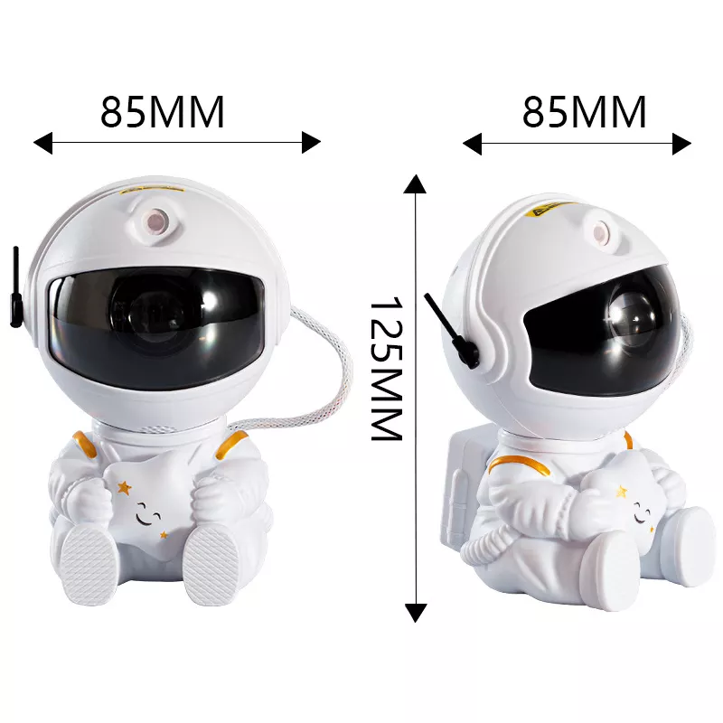 Multi-Color Rotatable Cute Star Night Light Projector Space Astronaut Led Lamp Astronaut Projector for Kids Bedroom