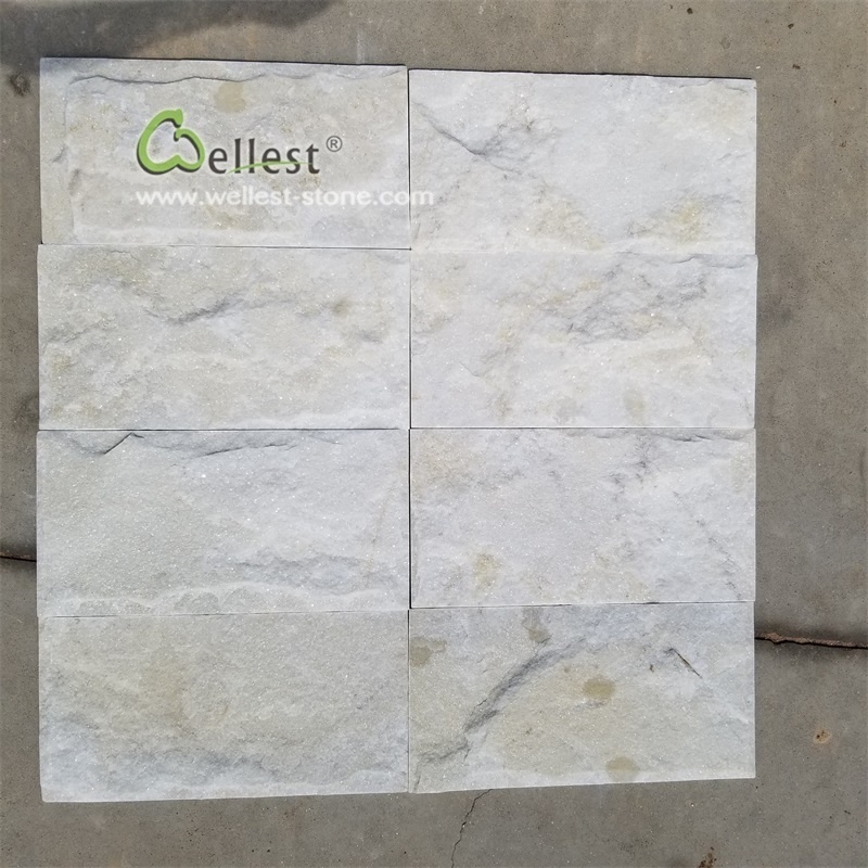 china factory rock face white quartzite wall mushroonm stone tile