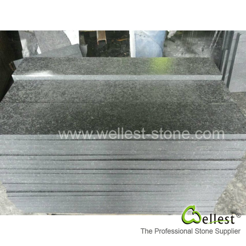 sawn cut finish Fortune Black Granite Kerbstone for Garden and Palisade Stone