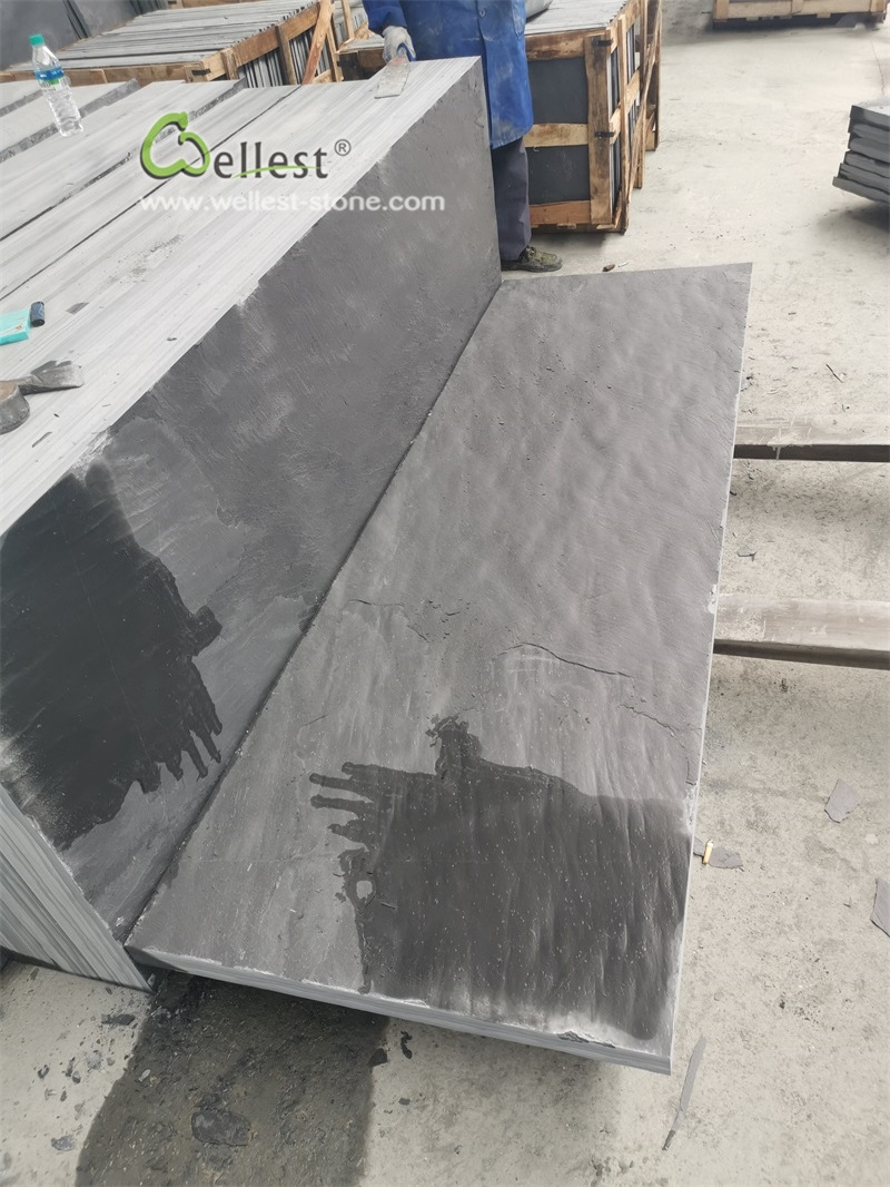 Chinese manufacturer slab block black large slate slabs stone tiles slate for sale