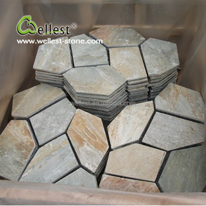 irregular shaped slate landscape stone paver for outdoor flooring