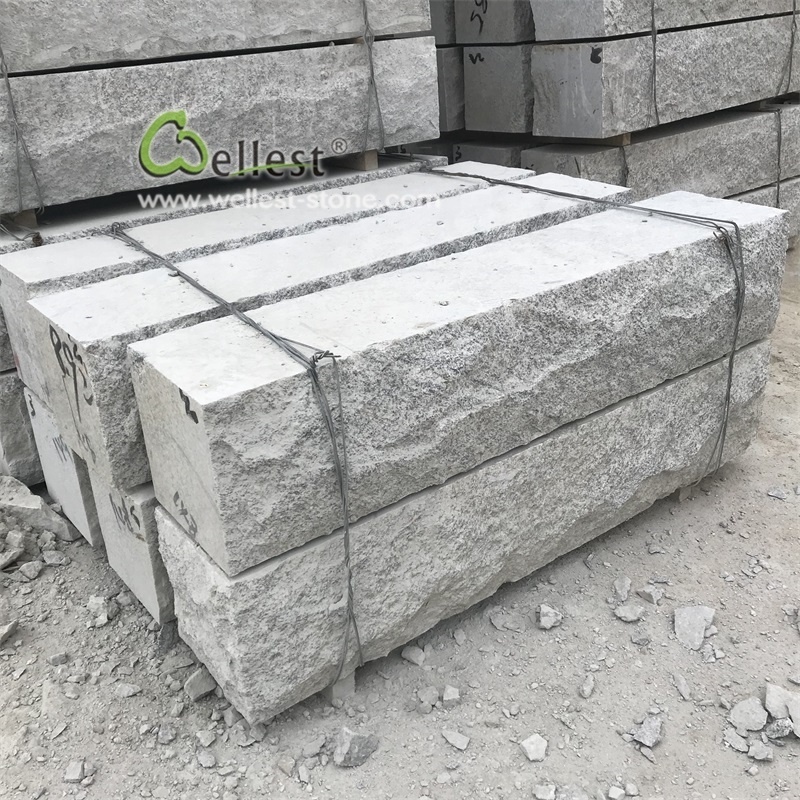 Factory wholesale cheap G603 rock face granite wall block