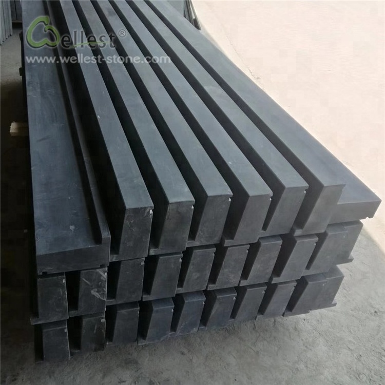 Modern Black Limestone Window Sill for Frame Edge Siding