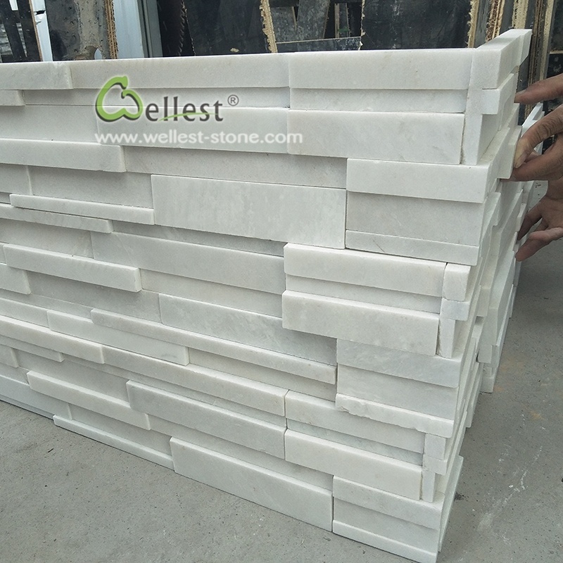 high quality modern white 3D natural stone interior wall paneling