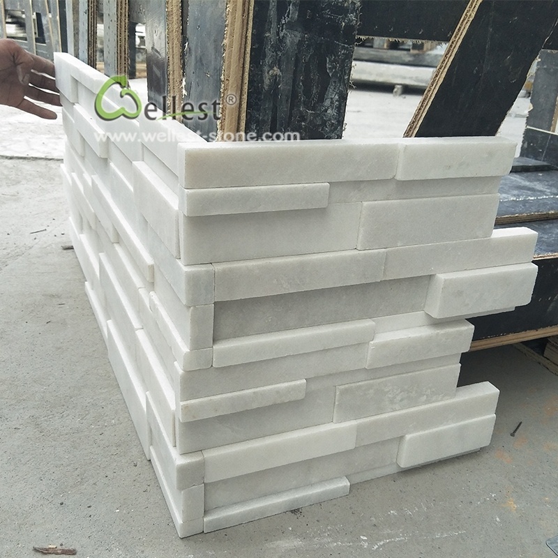 high quality modern white 3D natural stone interior wall paneling