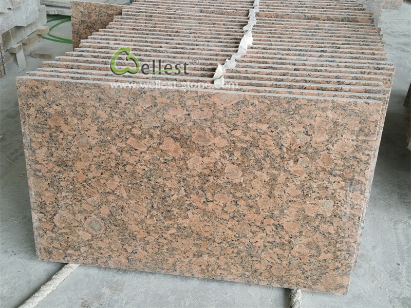 high end Giallo Fiorito golden granite facade stone panels for buildings exterior wall cladding