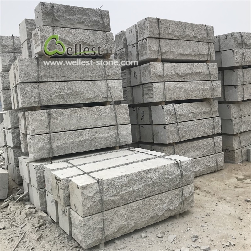 Factory wholesale cheap G603 rock face granite wall block