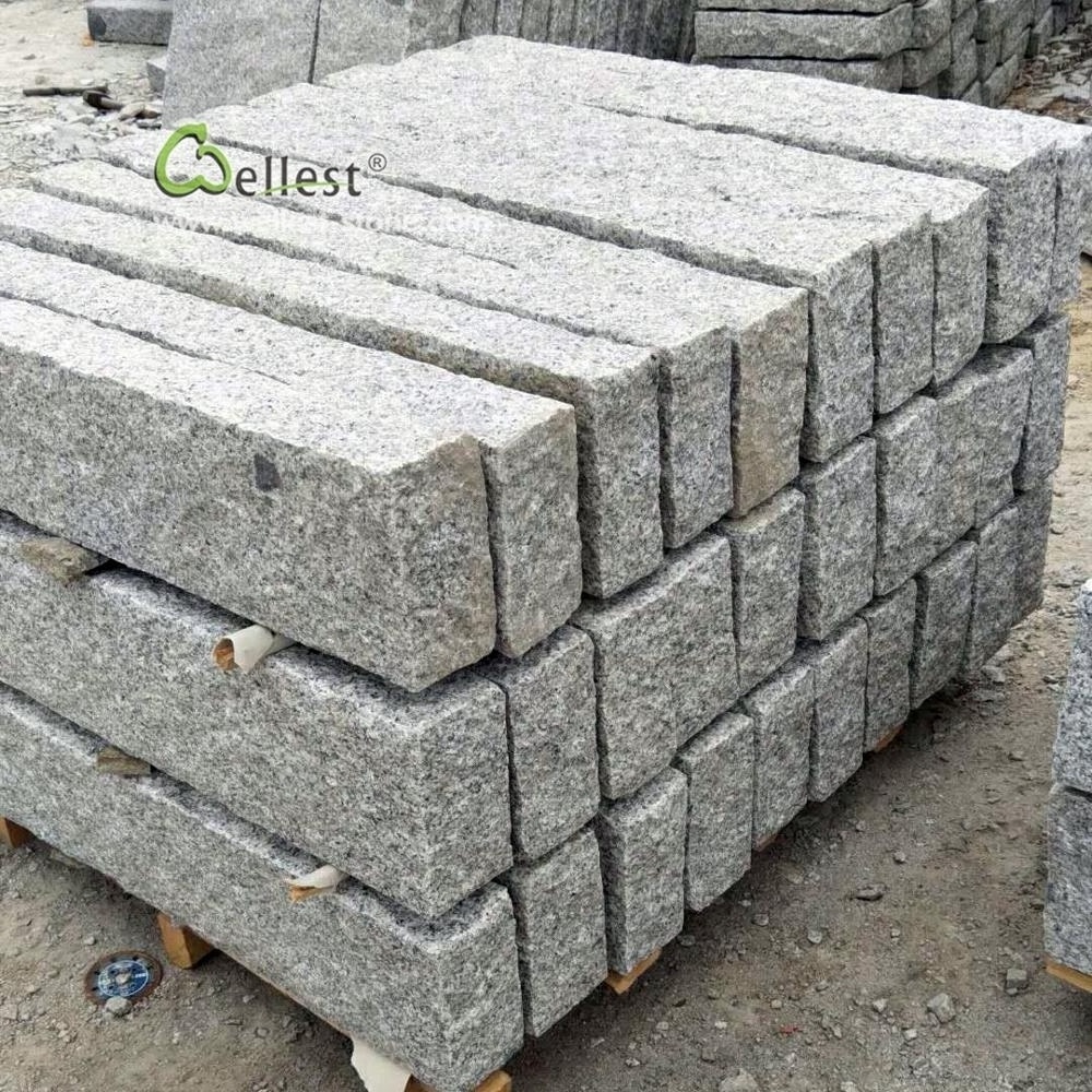 China cheap price grey granite palisade stone for fence and garden