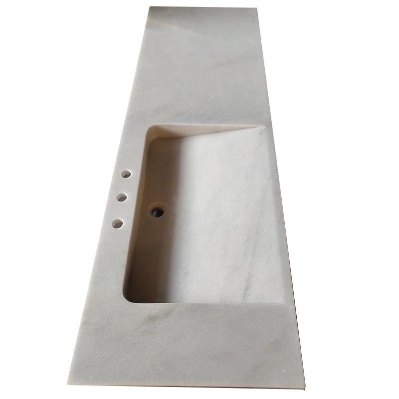 China Carrara White Grey Brown Black Countertop Wall Mounted Marble Stone Washbasin Sink