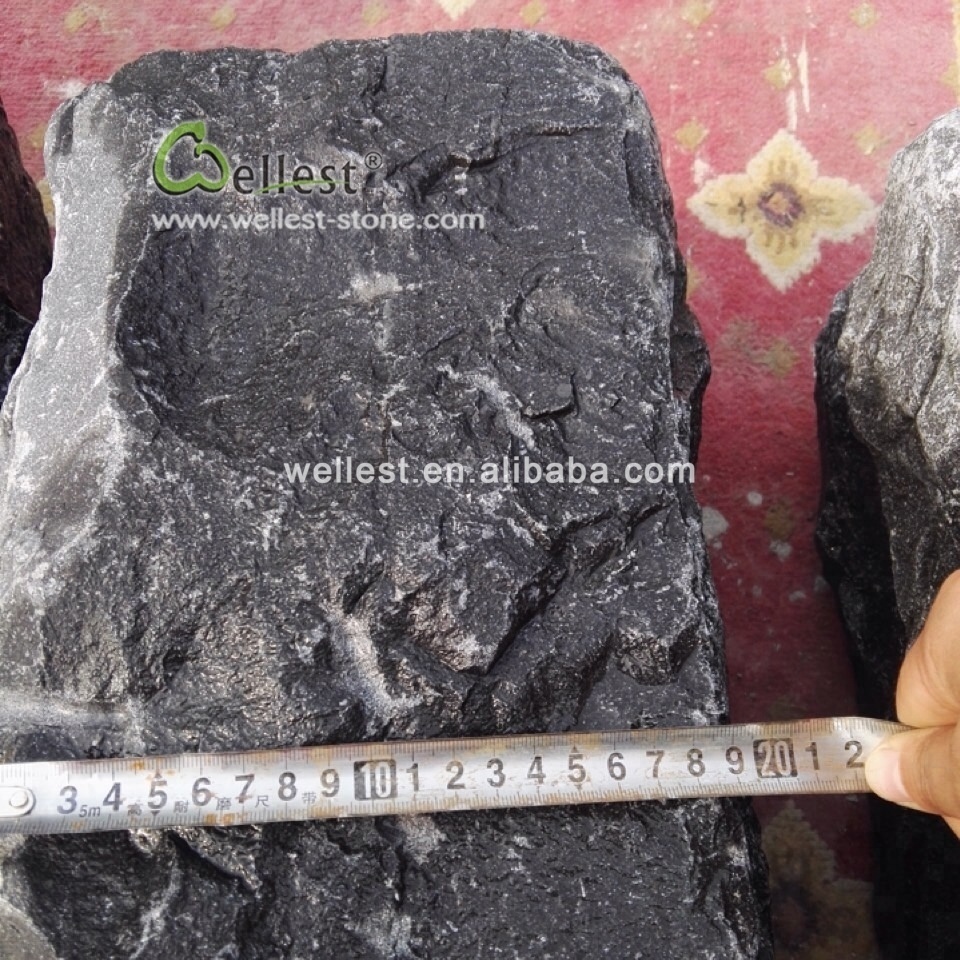 all side natural split rock face black granite basalt limestone block kerb curb stone for road side and street side edge stone