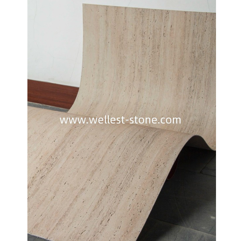 look tile stone veneer natural mcm flexible stone travertine exterior wall cladding for project