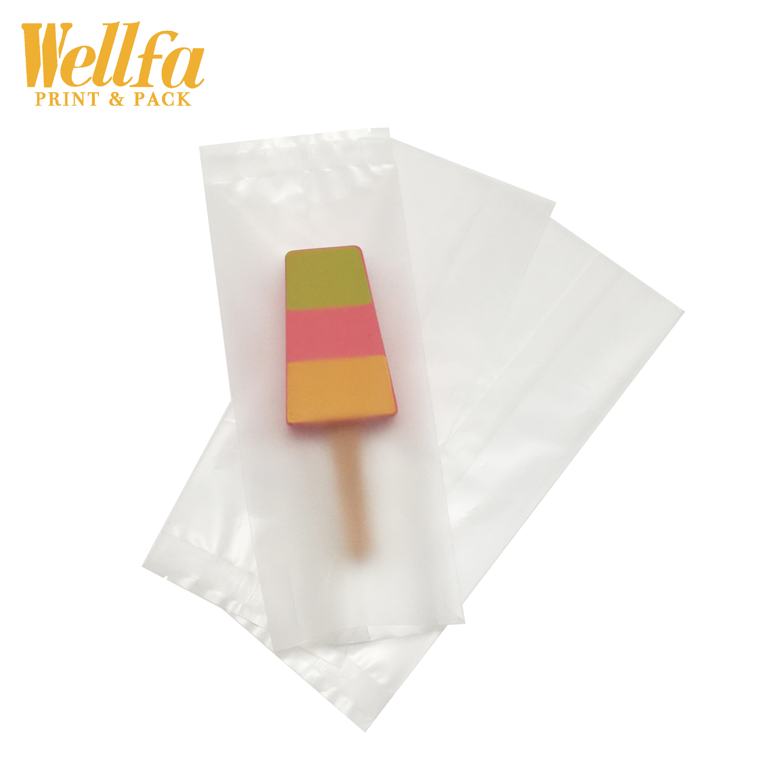 Factory Custom Food Grade Back Seal Easy Tear Clear Dispoz-a-bag Edible Ice Lolly Packaging Frozen Laminated Popsicle Wrappers