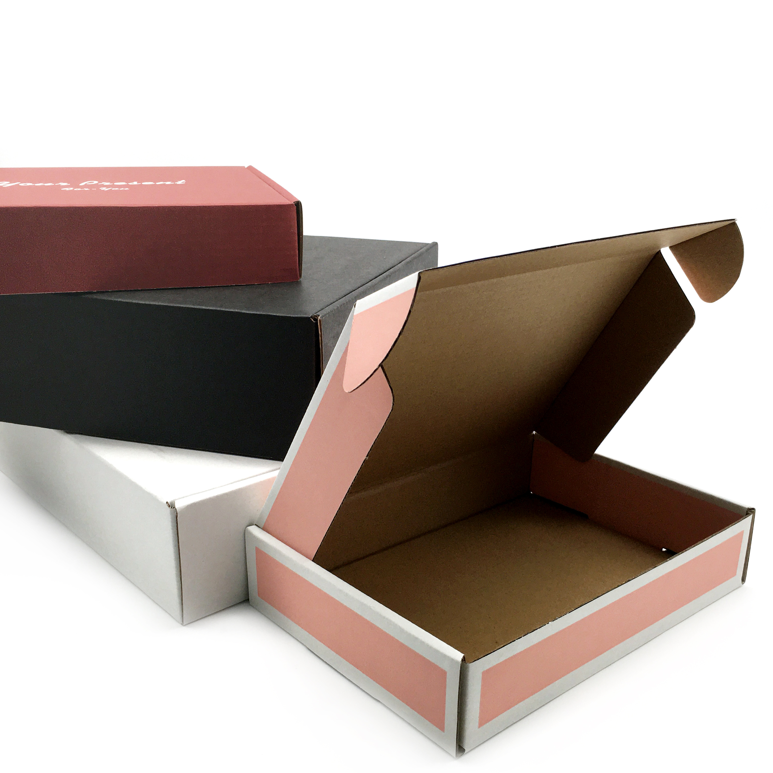 Wholesale Caja Embalaje Coffret Cadeau Large Black Custom Logo Mailing Corrugated Cardboard Mystery Hat Box Packaging