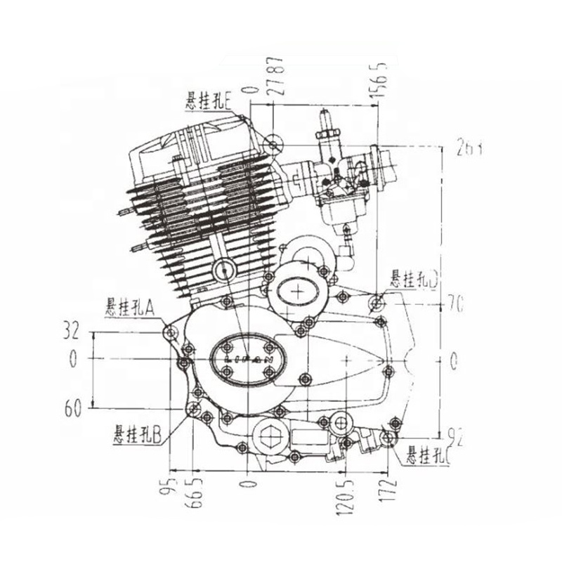 High Quality Motorcycle Engine 110/150/175/200CC Air Cooled Motorcycle Engine Assembly