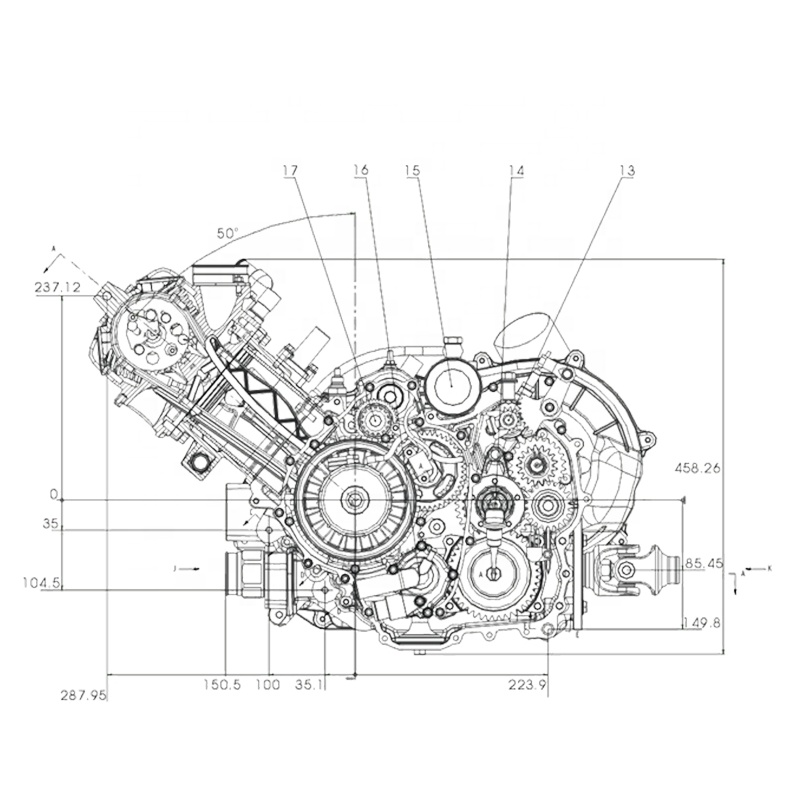 High Quality Motorcycle Engine CVT700CC Electric/Hand Start Motorcycle Engine Assembly