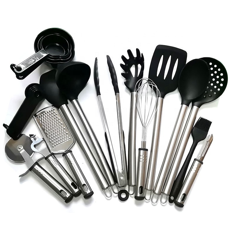 kitchen utensils set Cocina Kitchen Accessories Sets 23 Nylon Cooking Utensils with Stainless steel Handle cookware sets