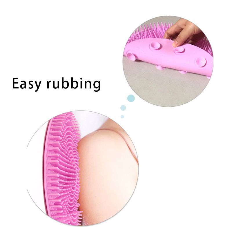 Custom Silicone Shower Foot Body  Bath Scrubber Massager Cleaner for Shower Floor with Suction Cup