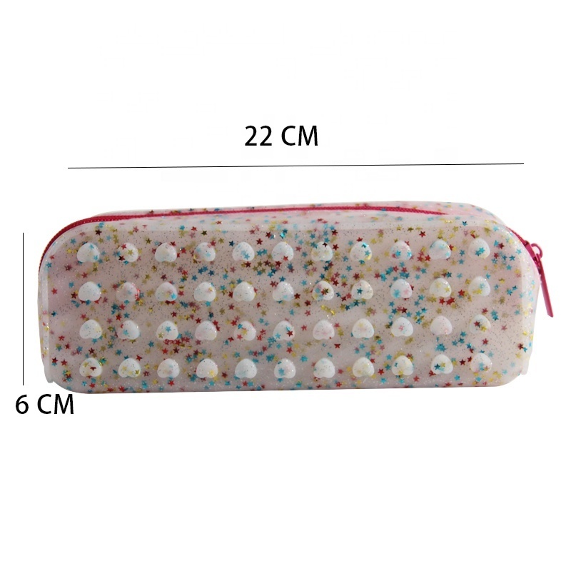 Big Sale Cute Big Capacity Soft  Silicone School Pencil Case Pencil Box With Nylon Zipper For Kids Students