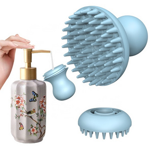 pet hair remover brush for bath silicone  pet brush easy hair remove clean grooming brush