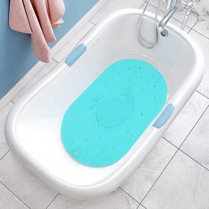 Factory  Non Slip Anti Bacterial Massage Silicone Bathtub Bathroom Mat Bath Shower Mat for Tub Bathroom