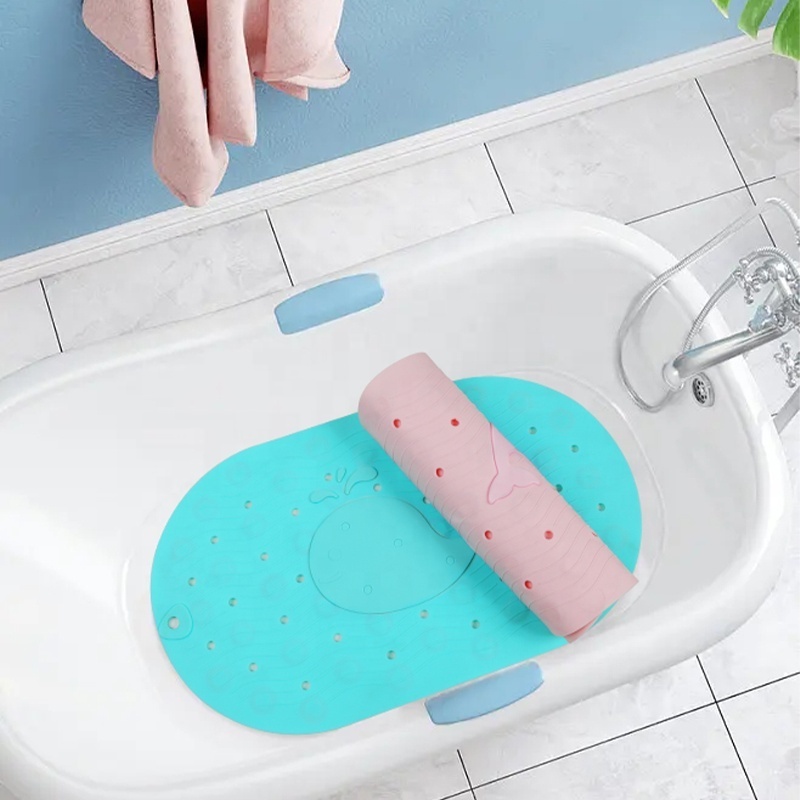 Factory  Non Slip Anti Bacterial Massage Silicone Bathtub Bathroom Mat Bath Shower Mat for Tub Bathroom