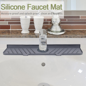 Wellfine Customized  Silicone Sink Faucet Mat Draining  Pad  Silicone Sink Faucet Absorbent Water Catcher  Mat For Kitchen Sink