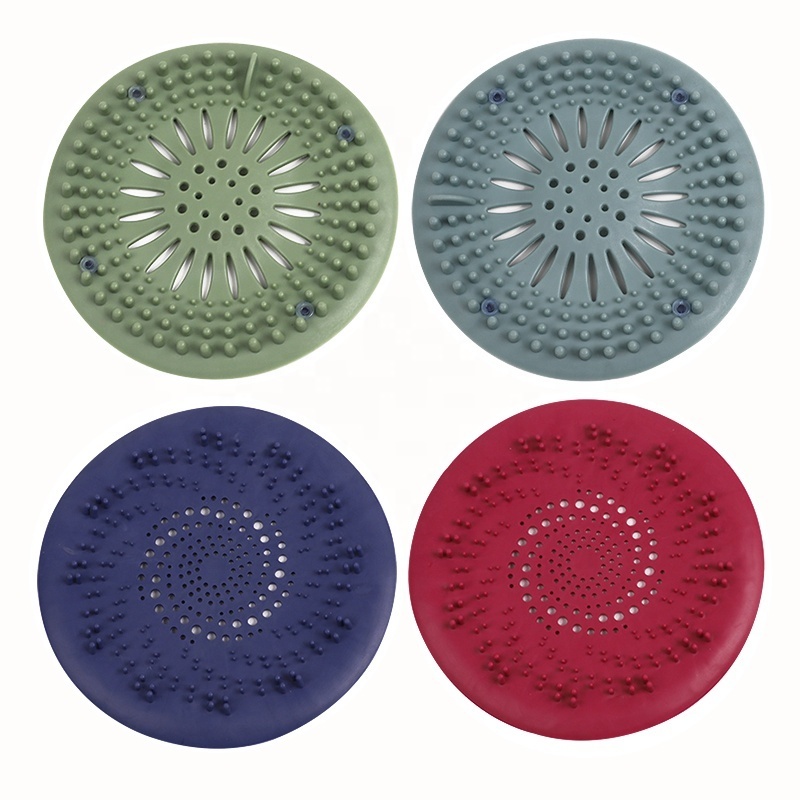 Hair Catcher Durable Silicone Hair Stopper Shower Drain Cover for Bathroom Bathtub and Kitchen Floor Drain