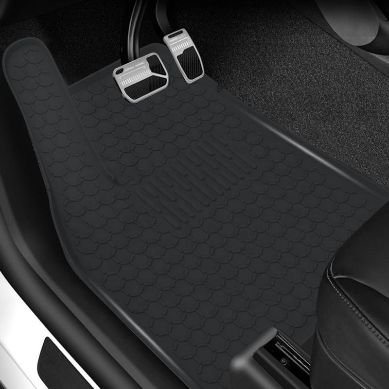 Factory Wholesale Auto Accessories Custom Wear-resistant Silicone Car Floor Foot Mats 3d Car Mat for TESLA Model Y