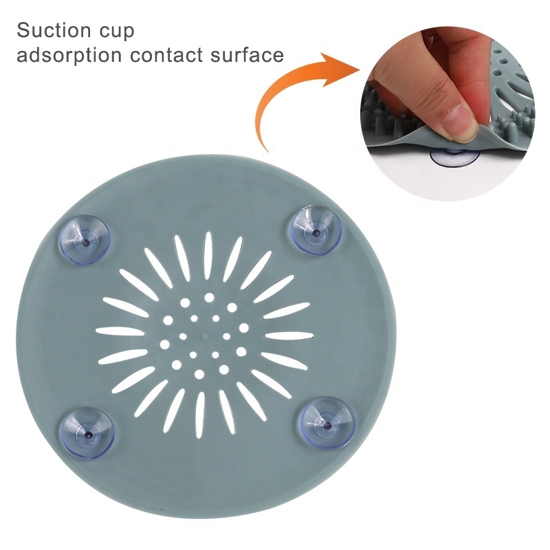 Hair Catcher Durable Silicone Hair Stopper Shower Drain Cover for Bathroom Bathtub and Kitchen Floor Drain