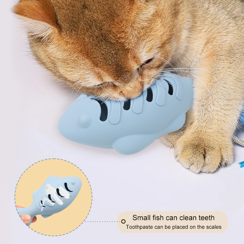 Customized Cat Mint Ball Fish Shaped Toys Pet Toys Interactive Ball Teeth Cleaning And Pet Licking Toys