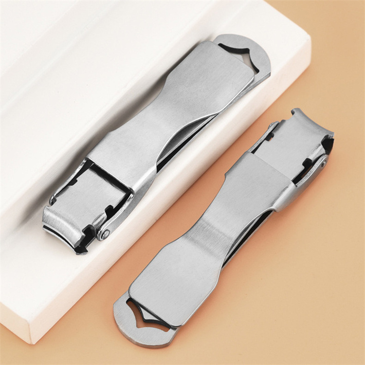 WELLFLYER NC-465 S4 Creative Clamshell stainless Steel sand Bright Flip over ultra-thin portable single nail clippers