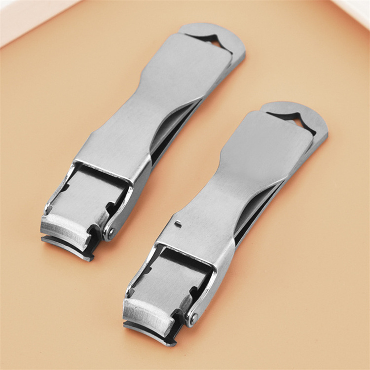 WELLFLYER NC-465 S4 Creative Clamshell stainless Steel sand Bright Flip over ultra-thin portable single nail clippers